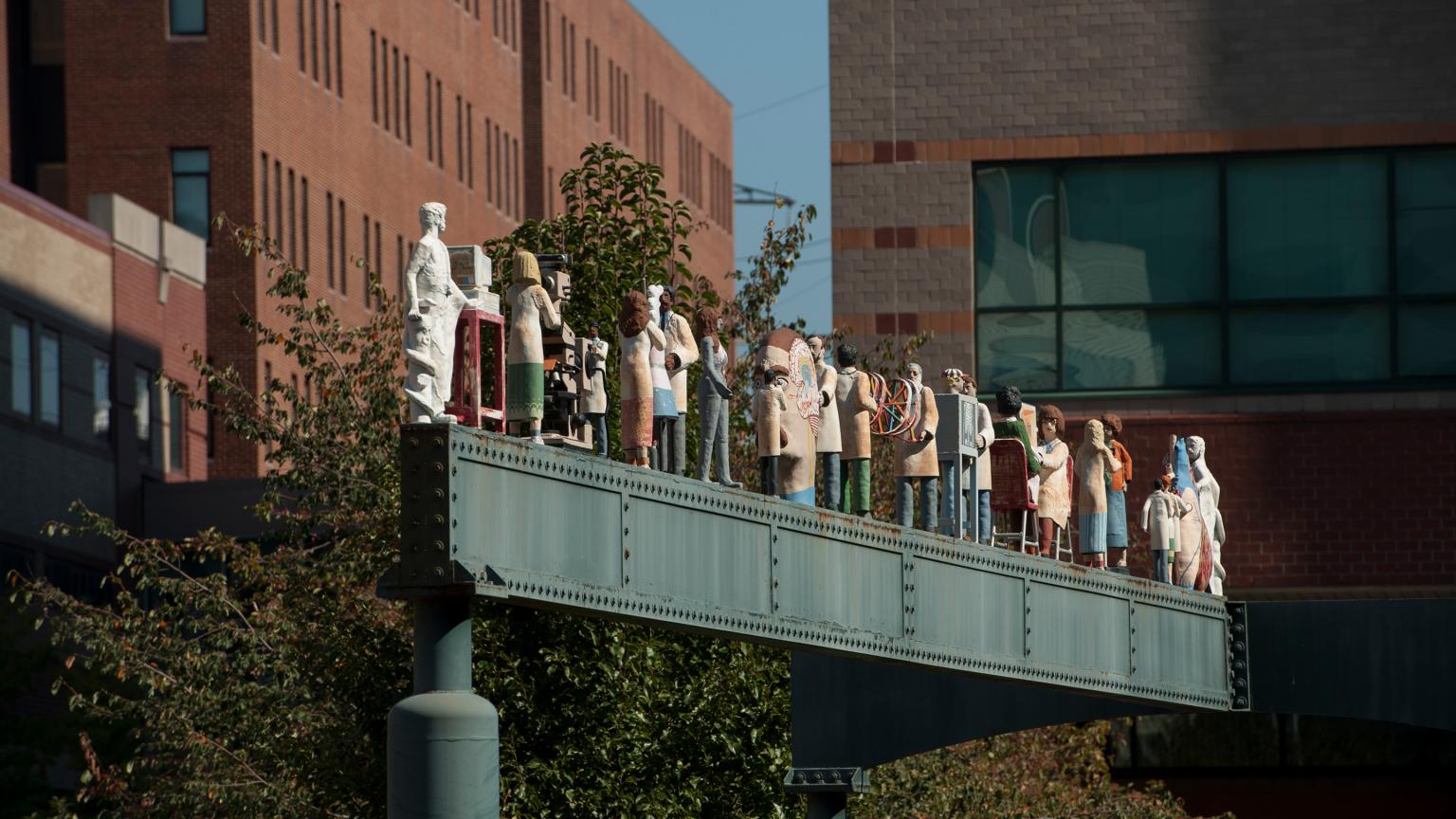 Inside Hippocrates, by George Greenamyer, outside the Robert Wood Johnson Medical School Clinical Academic Building