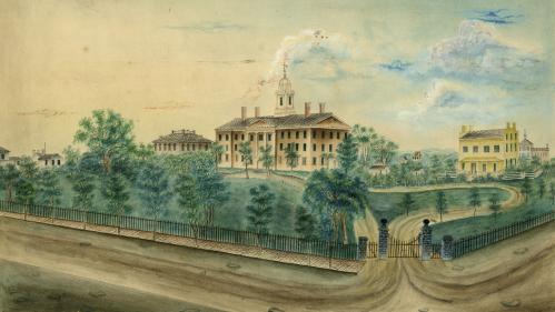 watercolor of Old Queens