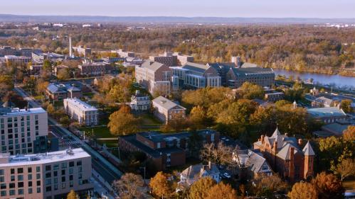 aerial view of College Avenue campus