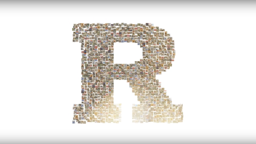Rutgers R made up of small individual photos