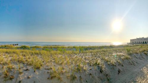 Morning view from the Ocean City, NJ boardwalk