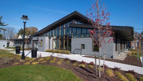 The exterior of the Rutgers Center for Adult Autism Services