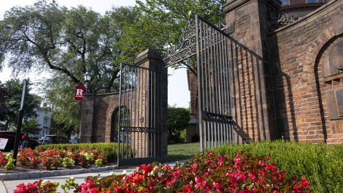 Class of 1882 Gate on the Old Queens campus