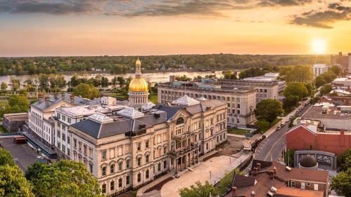 View of the New Jersey statehouse 