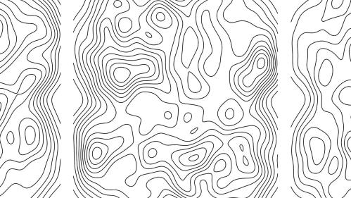 Swirls of black lines against a white background