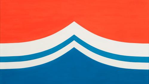 "The White Wave" is a 1978 oil on canvas painting by Leonhard Lapin from the series "Signs."