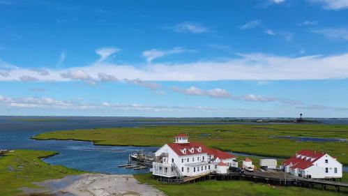  The makers of the documentary "Marine Field Station: The Retreat" used a drone for this aerial shot of the Rutgers research station in Tuckerton, N.J.