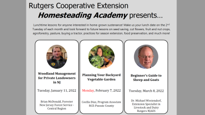 Event flyer for homesteading events