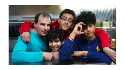 dad with three sons