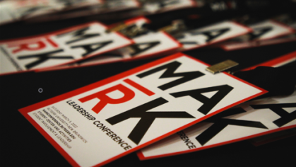 Mark Conference red and black credential