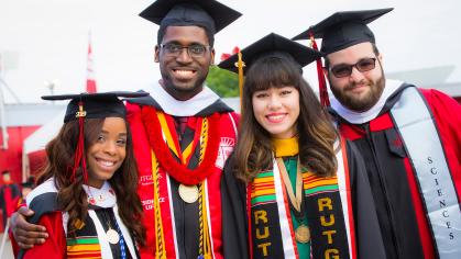 happy graduate at university commencement