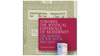 Book cover in gold and red