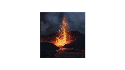 Erupting volcano