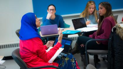 students in class