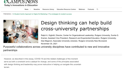 Screenshot of Dr. Kramer's Essay in eCampusNews