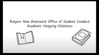 A screen grab of a video on academic integrity violations