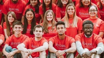 Group photo of Rutgers students