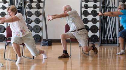 Participants in a dance class for Parkinson’s and Neuromuscular Conditions