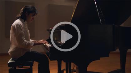 student playing piano