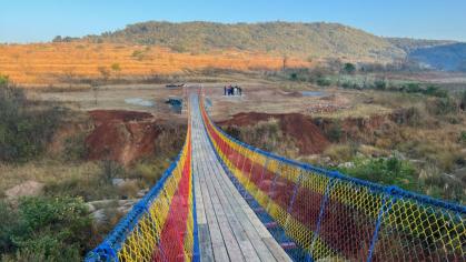 The mandlakhe bridge built by engineering students in Africa