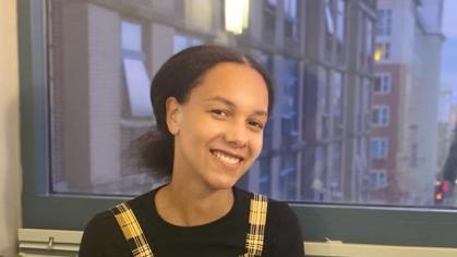 Engineering student Kendra Stephens smiles for a photo
