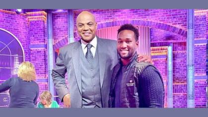 Alumnus Garrison Wilson and Charles Barkley