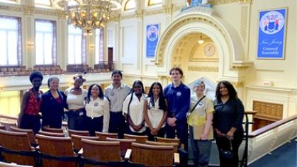 New Jersey State Policy Lab interns are given a guided tour of the New Jersey state house in Trenton, New Jersey each summer.