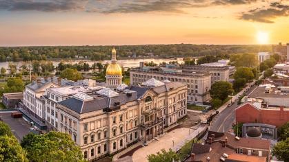 View of the New Jersey statehouse 