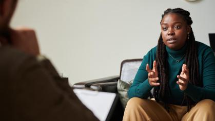 A woman in therapy