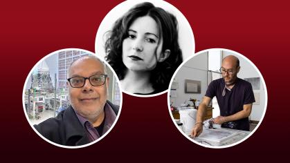 Rutgers-New Brunswick faculty members Saurabh Jha (left), Miranda Lichtenstein and Marc Handelman are Guggenheim Fellows.