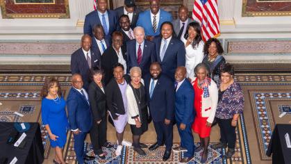 Marla Blunt Carter with President Biden’s advisory commission on advancing educational equity, excellence and economic opportunity for Black Americans