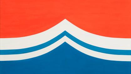 "The White Wave" is a 1978 oil on canvas painting by Leonhard Lapin from the series "Signs."