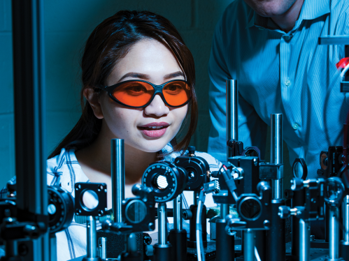 woman in lab