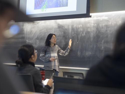 Professor teaches class