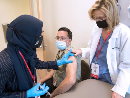 vaccine at a clinic