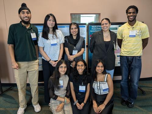 Justice Health Team Summer 2024: Prabhjit Sandhu, Joanna Chan, Fatima Gul, Nicole Mendoza, Lakim Williams, Dhvani Gandhi, Priya Mistry, Heny Shah