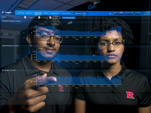 Manav Patel (SAS '21) and Casandra Begin (SCI'19, SCI '20 masters) are learning the ropes of cybersecurity and getting hands-on experience and training through OmniSOC – a shared cybersecurity operations center for higher education co-founded by Rutgers and located at Indiana University.