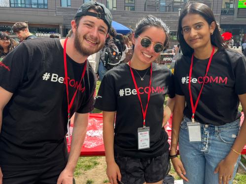 Students at a COMMChella event