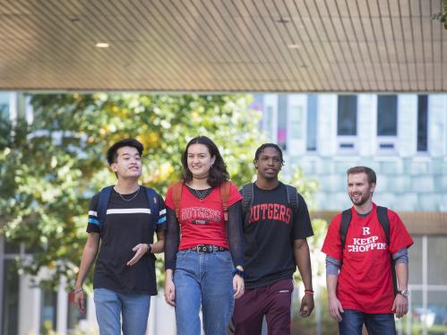students walking