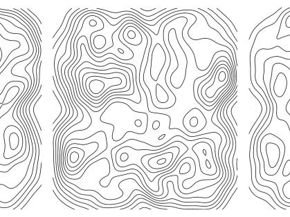 Swirls of black lines against a white background