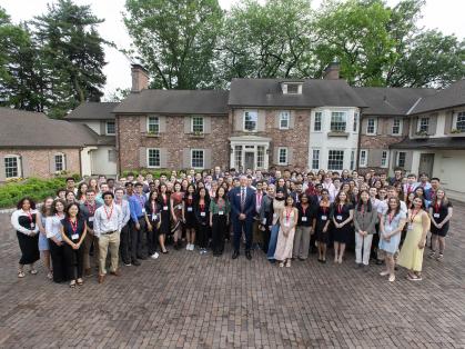  This year 235 students in of Rutgers University-New Brunswick's and Rutgers Health's graduating class were inducted into the university's prestigious Matthew Leydt Society during a celebration under President Jonathan Holloway's tent.