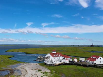  The makers of the documentary "Marine Field Station: The Retreat" used a drone for this aerial shot of the Rutgers research station in Tuckerton, N.J.