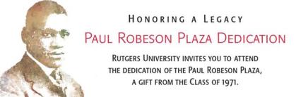 Paul Robeson Plaza Dedication