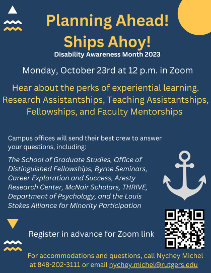 Planning ahead, ships ahoy, register in advance for Zoom link