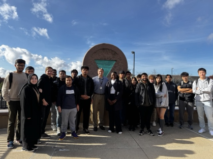 Students and their professor at the New Jersey Cybersecurity and Communications Integration Cell (NJCCIC) in Trenton, NJ