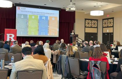 participants at the “Innovation and Economic Prosperity World Café” event that was held at the Douglass Student Center on November 8, 2023