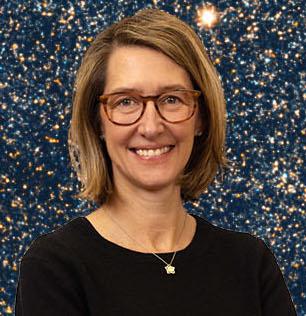 woman with star background behind her
