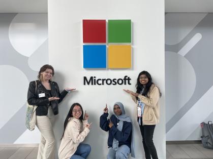 Rutgers students tour Microsoft on the 5th annual Road to Silicon Valley trip.