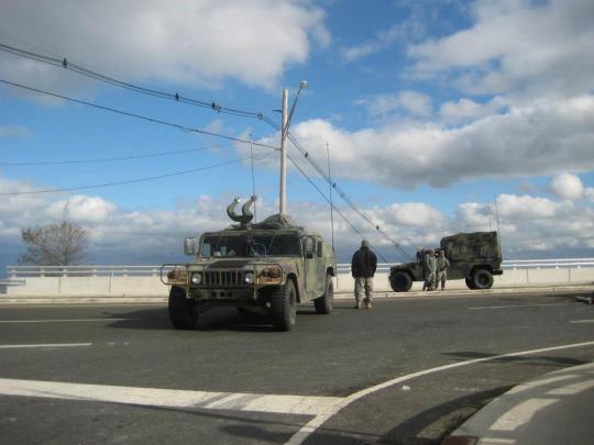 The National Guard responded to aid in the response to Superstorm Sandy in Highlands and many other shore towns.