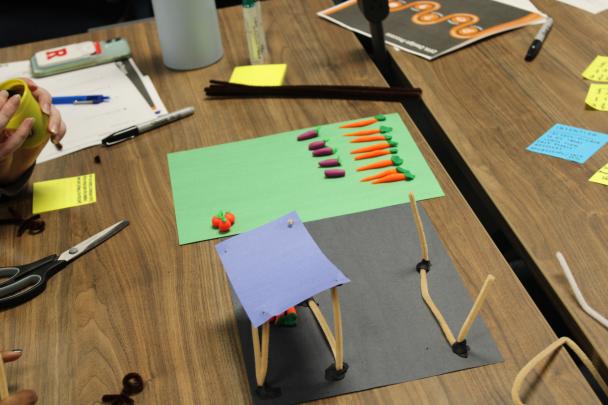 DFA Design Lab: Food Insecurity prototying with playdoh